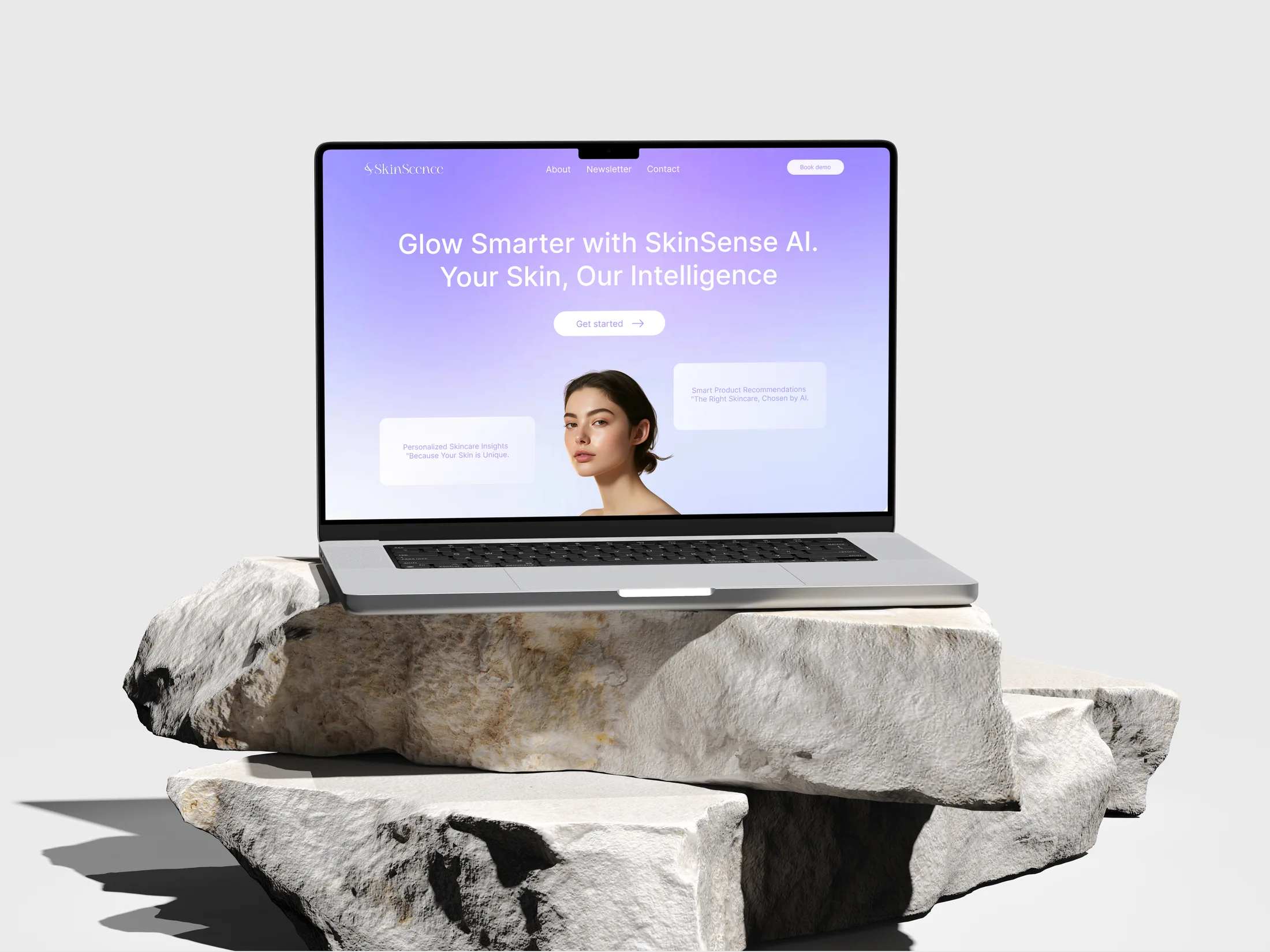 Skinsense AI website design